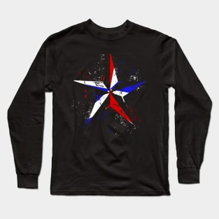 American Flag Nautical Star Long Sleeve T-Shirt